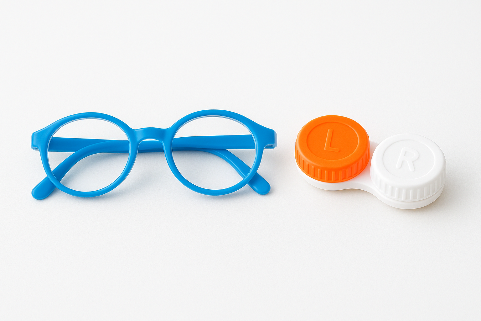 Recipiente para lentes de contacto y gafas infantiles